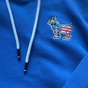 GOAT USA Hoodie Unisex Size XS Good To Be The GOAT Embroidered Blue